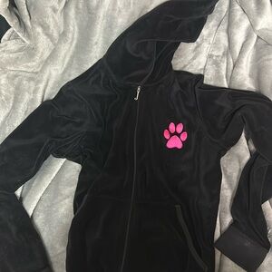Vintage juicy couture dog print zip up